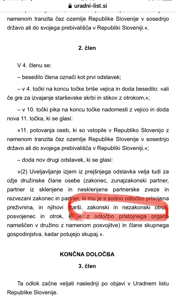 Preživela zakonska dikcija v Uradnem listu