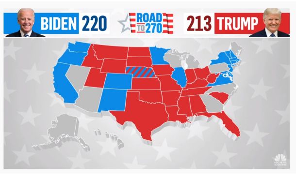 Volitve v ZDA: Trump napoveduje »veliko zmago«, Biden volivcem dejal, naj bodo potrpežljivi