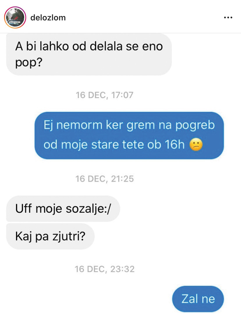 Dokaz nespoštljivega odnosa delodajalcev do prekarnih delavcev na Delozlomu