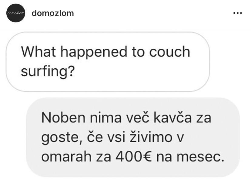 Tragikomična stanovanjska problematika na Domozlomu
