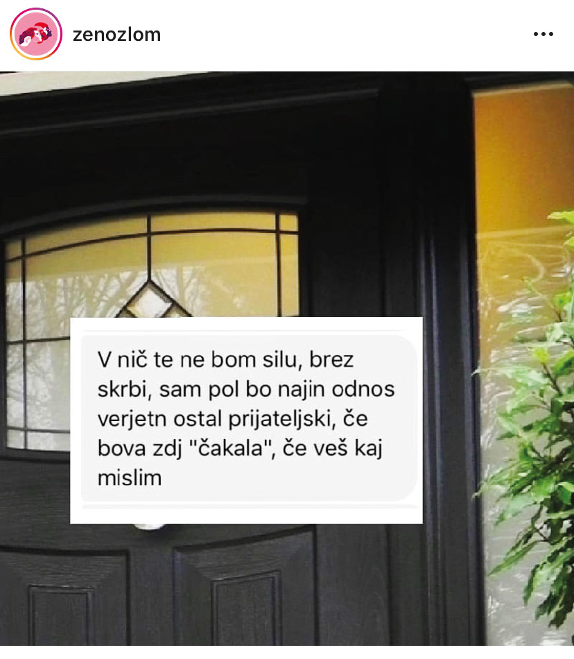 Nagovor anonimnega plenilca na Ženozlomu