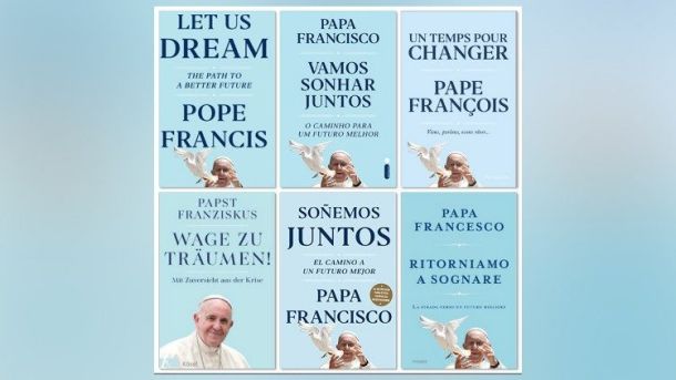 Naslovnica nove knjige papeža Frančiška v različnih jezikih