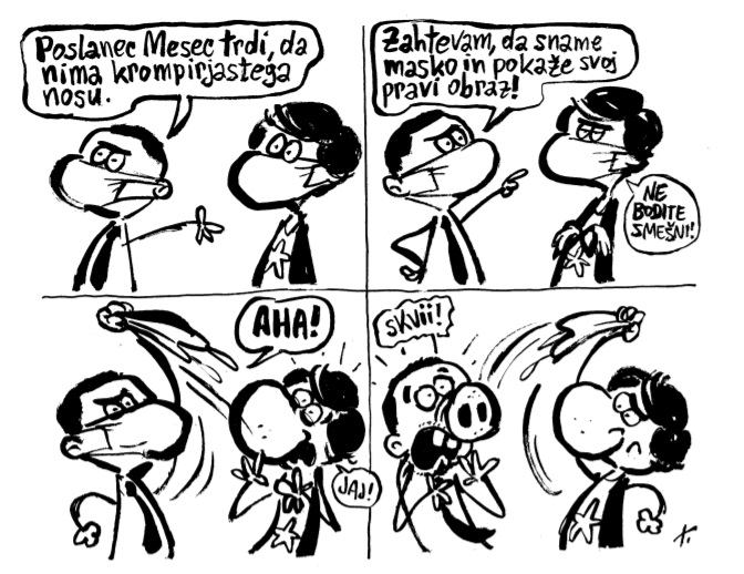 »Gospod Tonin, vi komentirate karikaturo«