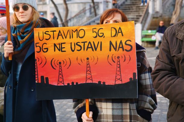 Protest proti tehnologiji 5G, 25. januar, Ljubljana