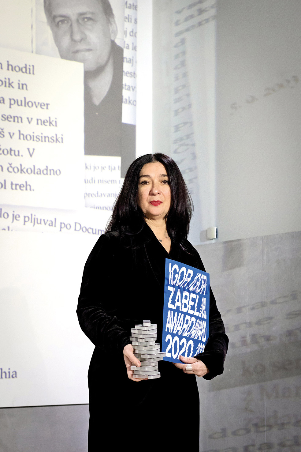 Prejemnica Zdenka Badovinac, nagrada Igorja Zabela 2020, Moderna galerija, LJ | Nada Žgank