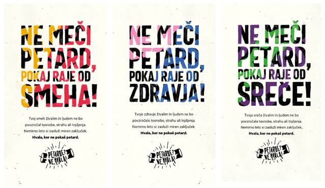 Plakatna akcija »Petarde? Ne, hvala!«