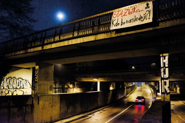 Protest, podvoz na Erjavčevi, LJ