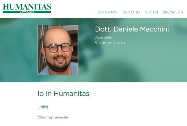 Dr. Daniele Macchini, HUMANITAS Gavazzeni