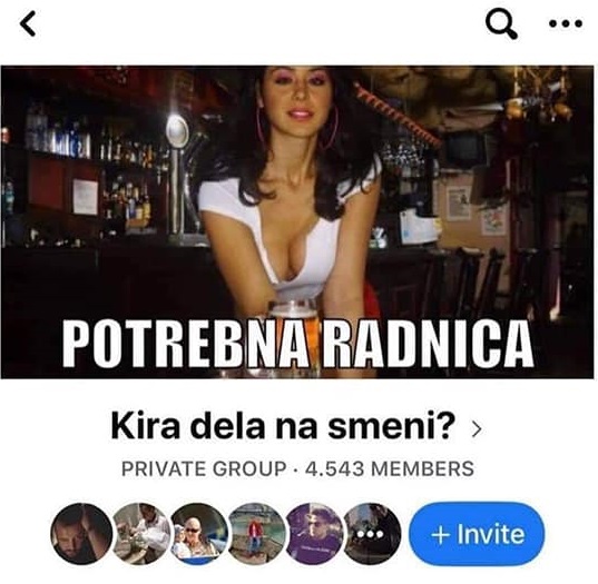 Sporna skupina na Facebooku Kira dela na smeni?