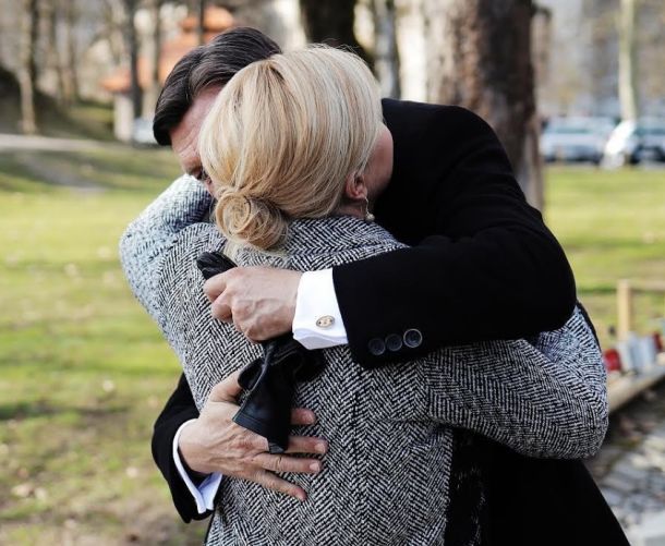 Borut Pahor: »Nekaj trenutkov, več kot običajno, sva si ostala v objemu«