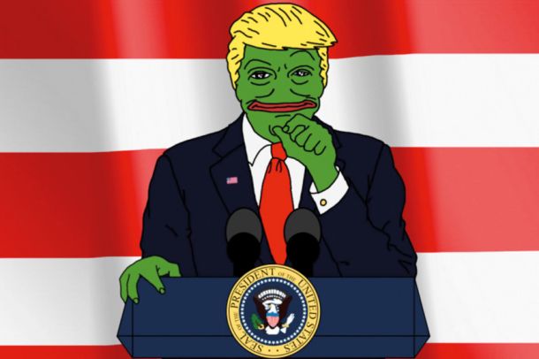 Žabec Pepe se je po zaslugi internetnega alt-righta preobrazil v spletni simbol belskega rasizma in nacionalizma, podpornikov Donalda Trumpa in neonacistov. 