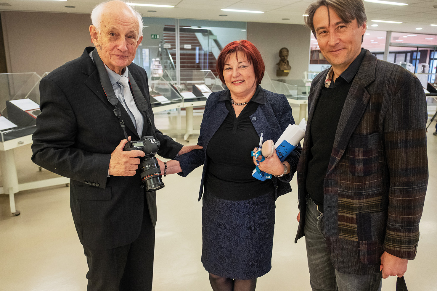 Gost Stojan Kerbler in Zdenka Petermanec ter Aleš Šteger, Univerzitetna knjižnica MB | Branimir Ritonja