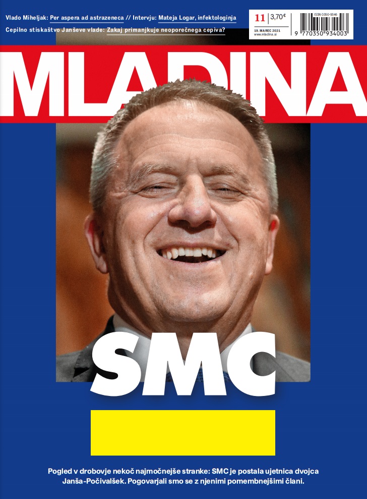 Naslovnica jutrišnje Mladine: SMC