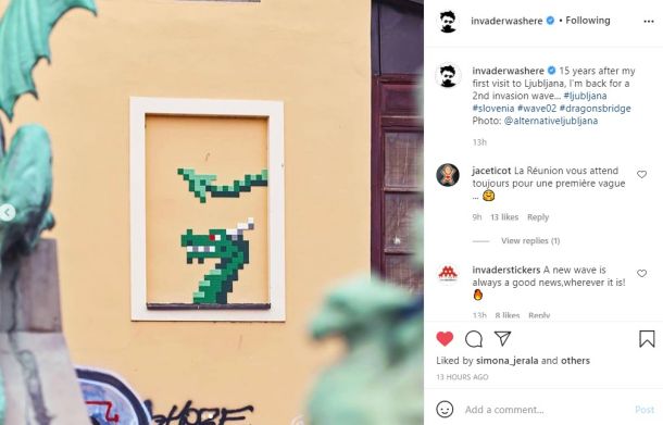 Invaderjeva objava na Instagramu