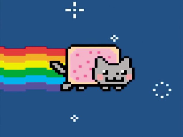 Ikonična GIF-animacija mačke Nyan Cat je bila februarja prodana za skoraj pol milijona evrov.