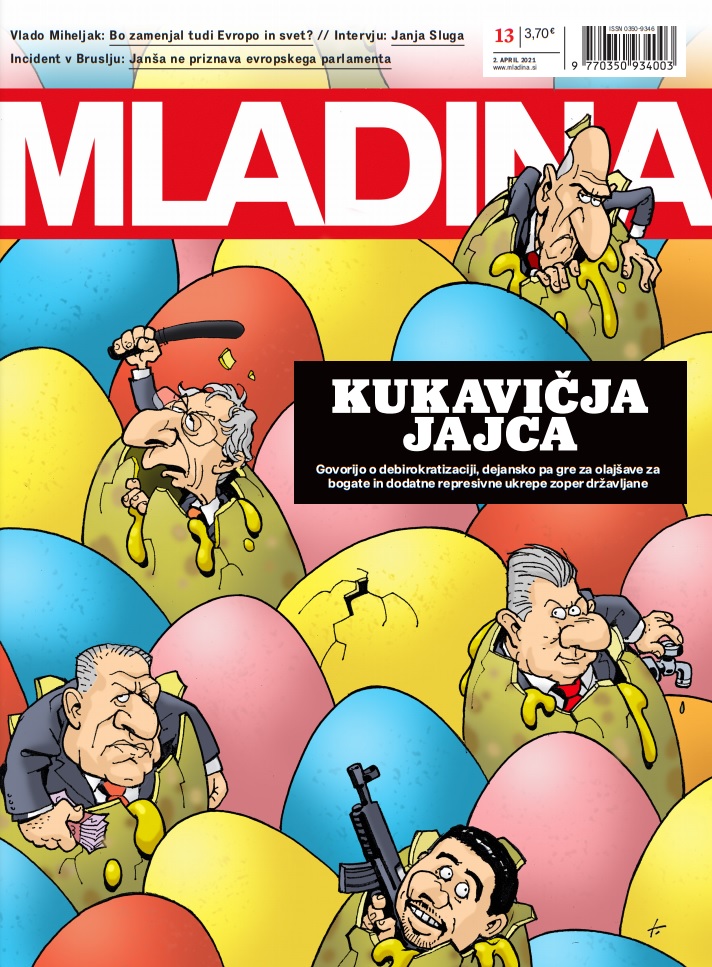 Naslovnica petkove Mladine: KUKAVIČJA JAJCA