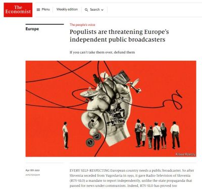 The Economist o populističnih grožnjah, slovenski RTV Slovenija in predsedniku vlade