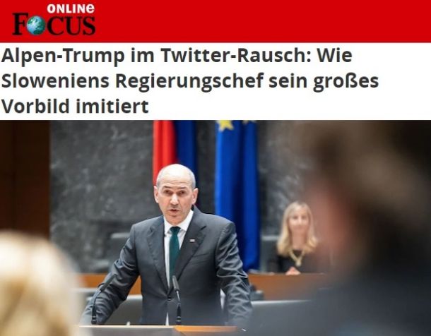 Deutsche Wochenzeitung: Janša ist „der Alpen-Trump in Twitter-Trance“