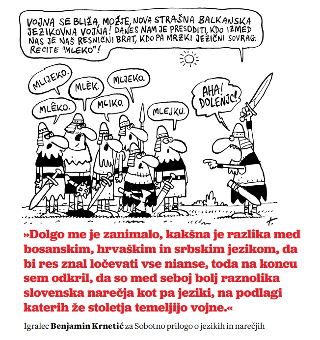 Razlika med srbskim, bosanskim in hrvaškim jezikom