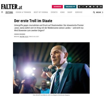 Janez v avstrijskem mediju: Trol