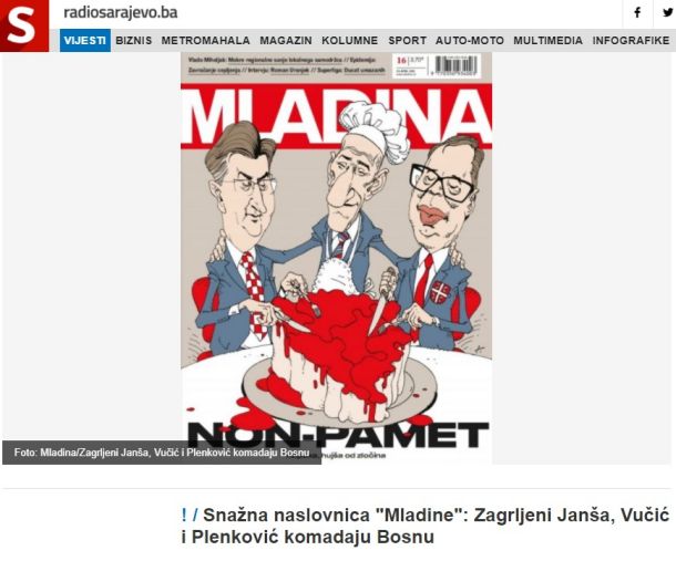 Radio Sarajevo medni, da je nova Mladinina naslovnica močna