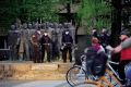 Spomenik Edvardu Kardelju in delavcem med petkovimi kolesarskimi protesti 