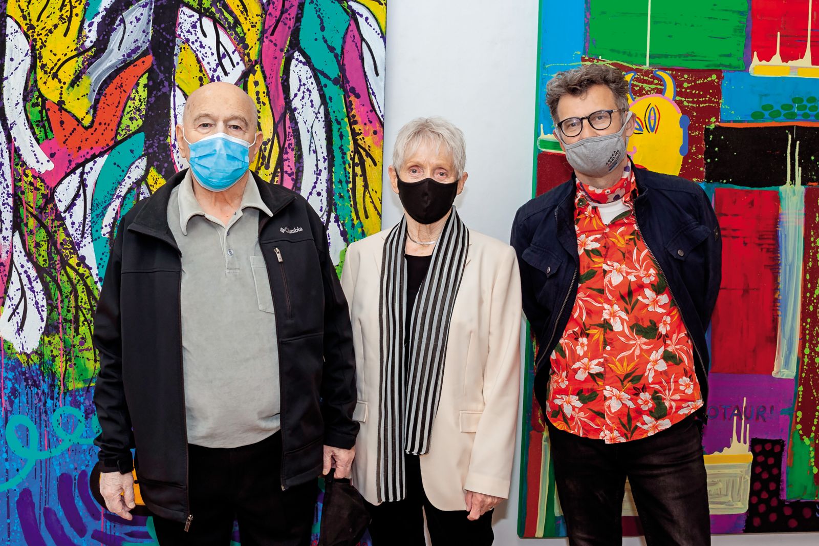 Franc Novinc, Milena Usenik in Silvester Plotajs Sicoe, razstava, posvečena letošnjim Jakopičevim nagrajencem, Galerija ZDSLU, LJ | Črt Piksi