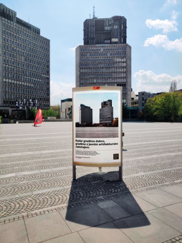 Plakatna akcija v podporo javnim arhitekturnim natečajem 