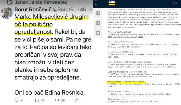 Rončević o resnici političnega opredeljevanja: stroka in politika, združeni v eno