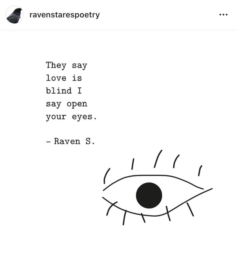 Pesem Rupi Kaur in “pesem“ novinarja Andrewa Lloyda, ki se je pod imenom @ ravenstarespoetry izdajal za instagramskega pesnika.