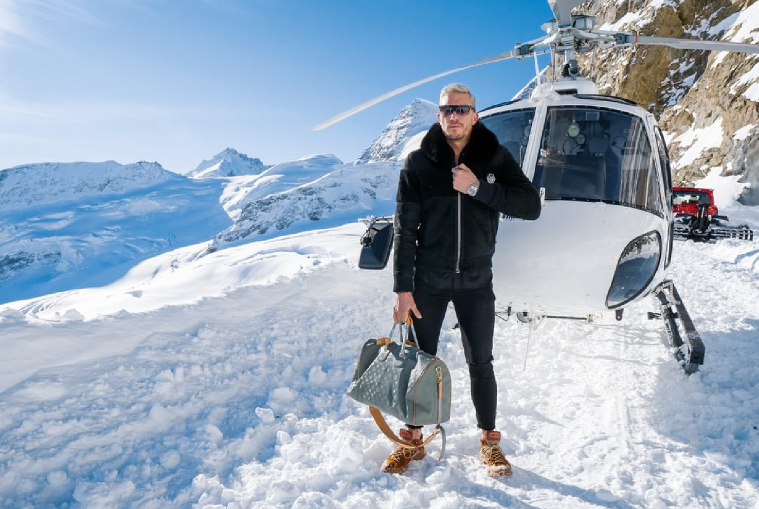 Luka Lah je zadnje dni decembra smučal na območju Jungfrau v Švici.