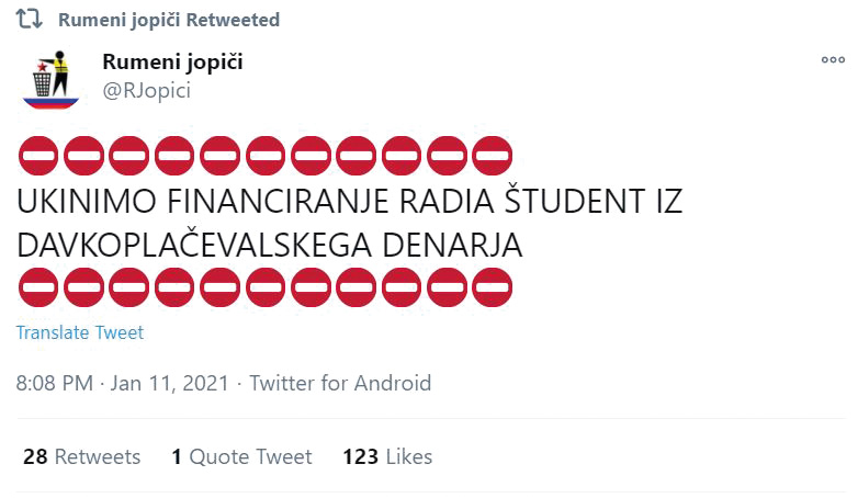 Podporniki vlade zahtevajo ukinitev
