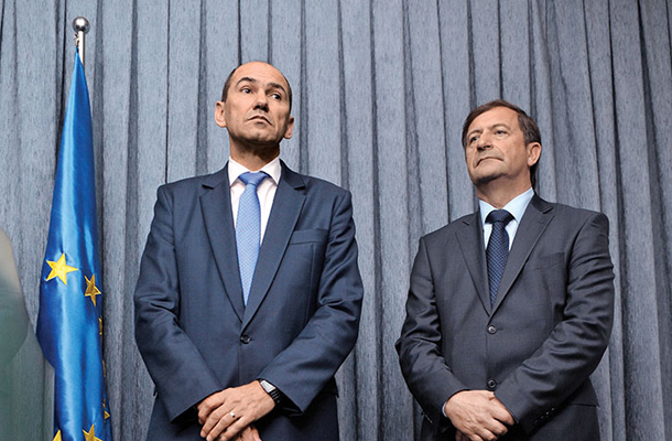 Aktualni in morda bodoči premier: Janez Janša in Karl Erjavec (na fotografiji leta 2012)