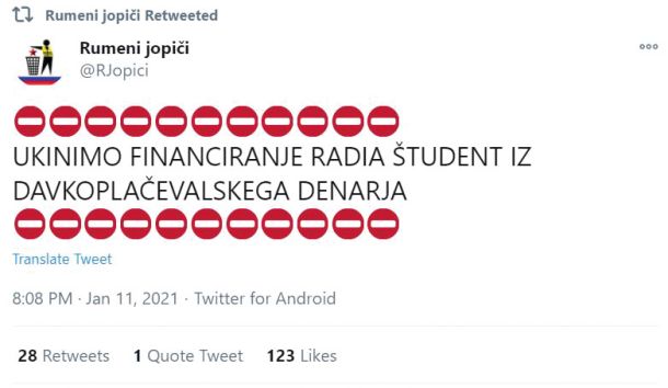 Podporniki vlade zahtevajo ukinitev
