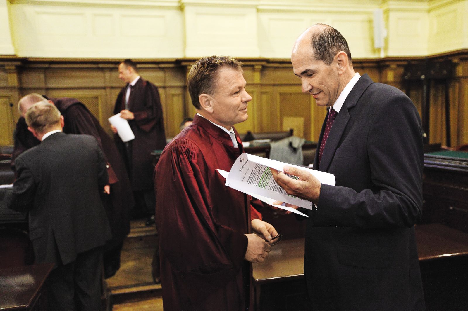 Sanjsko moštvo – Janez Janša in njegov odvetnik Franci Matoz