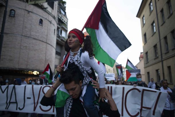 Petkov protivladni protest je bil obenem tudi podpora Palestincem
