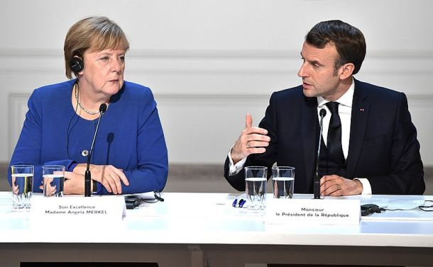 Angela Merkel in Emmanuel Macron