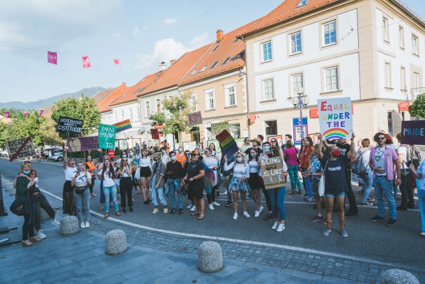 Prva Parada ponosa v Slovenj Gradcu lani