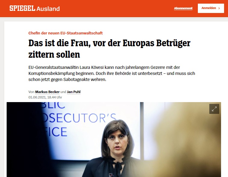 Članek v uglednem nemškem časopisu Der Spiegel 