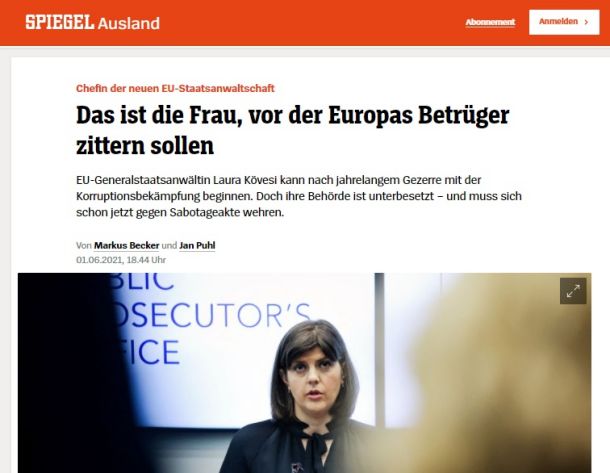Članek v uglednem nemškem časopisu Der Spiegel 