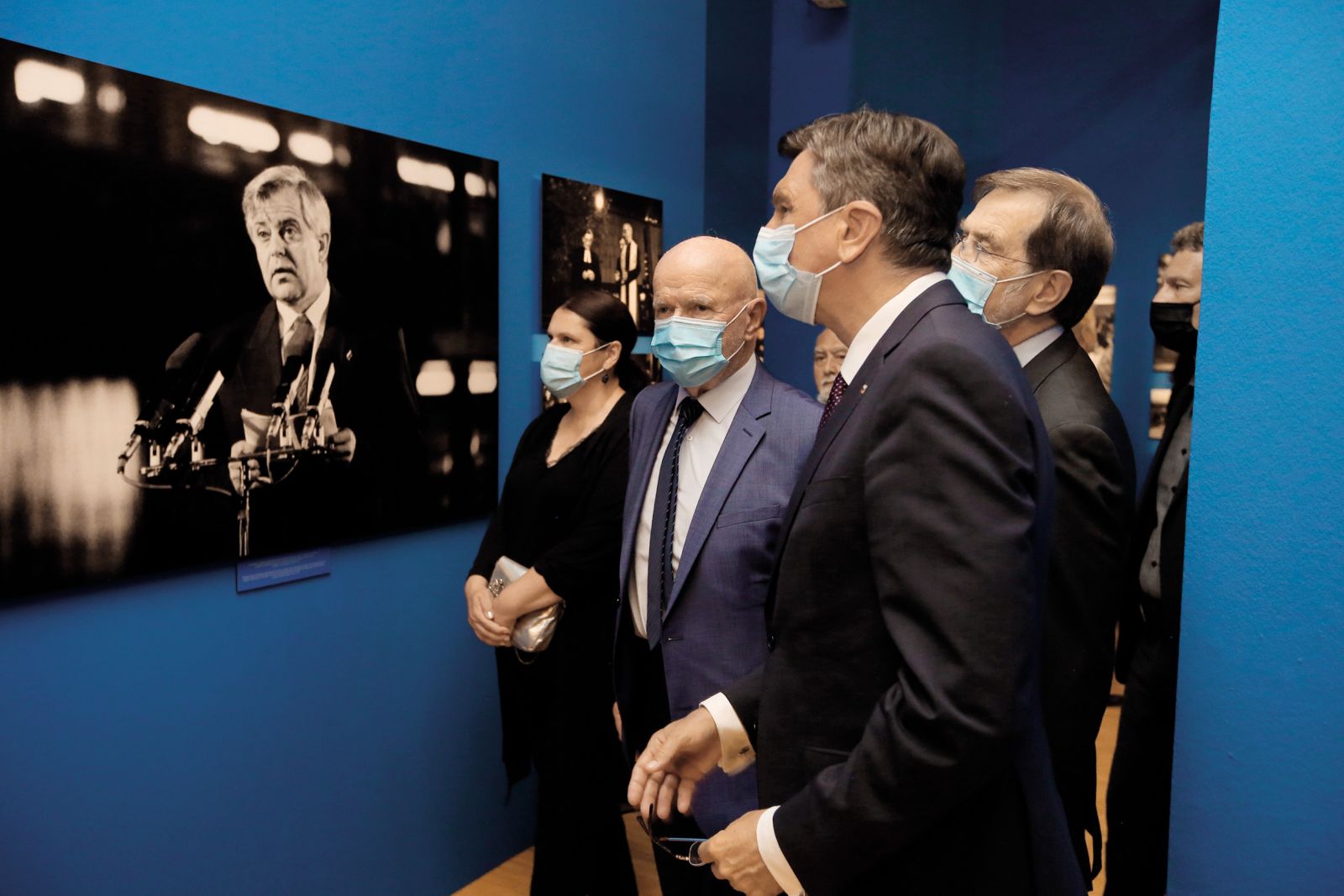 Joco Žnidaršič: Leta preloma; Joco Žnidaršič, Borut Pahor in Lojze Peterle, Galerija Cankarjevega doma, LJ | Borut Krajnc