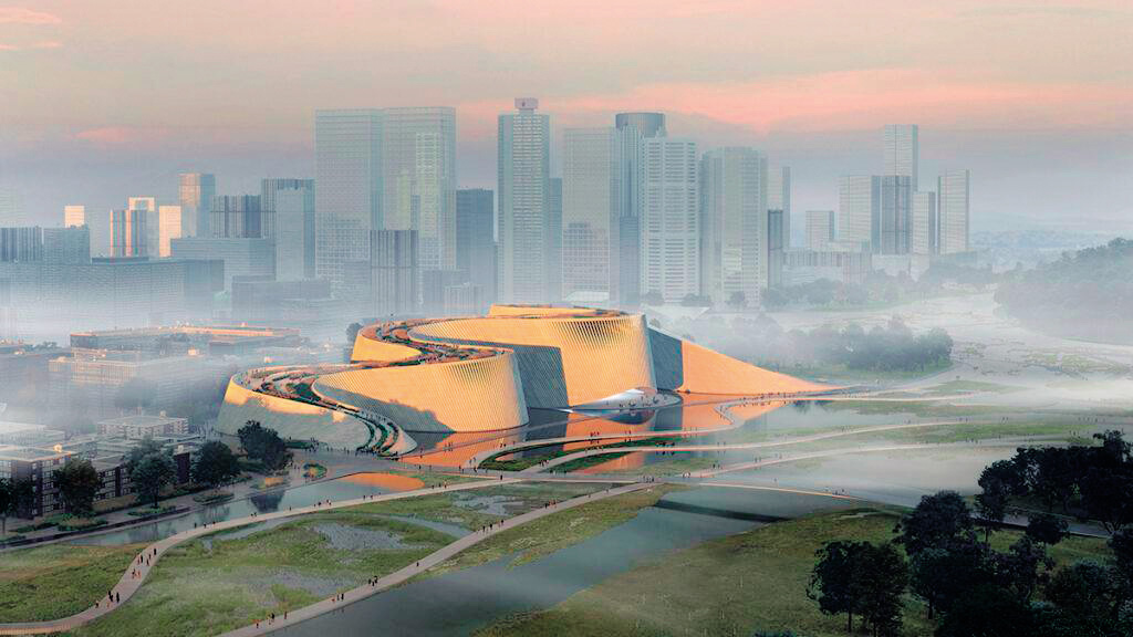 Prirodoslovni muzej v kitajskem mestu Shenzhen, ki bo imel 45.200 kvadratnih metrov površine. Ambiciozna stavba kaže odnos do naravne dediščine ter izkazuje moč države.