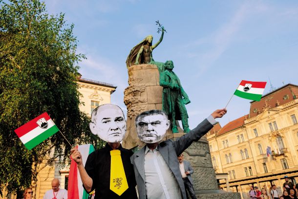 Protest proti madžarizaciji Slovenije na petkovem protestu 18. junija   