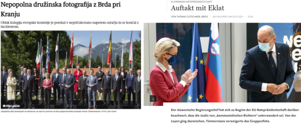 Delo o nepopolni družini na fotografiji, Frankfurter Allgemeine Zeitung o začetku predsedovanja s škandalom