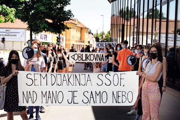 Protestna podelitev spričeval na prostem, 28. junij, Ljubljana 