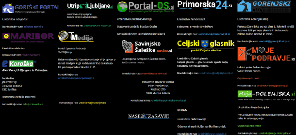 Nekateri izmed strankarskih portalov, ki delujejo v Janševi strankarski mreži