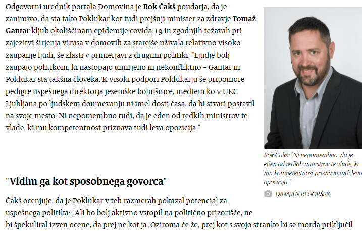 Čakš kot komentator v Večeru 22. julija 2021