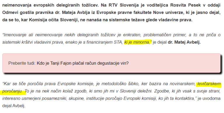 Novičarsko je levičarsko: na Nova24 navdušeni nad Avbljevim nastopom v Odmevih