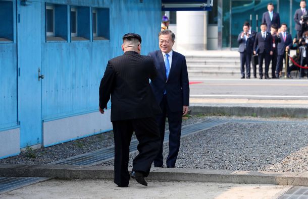 Moon Jae-in in Kim Jong-un 