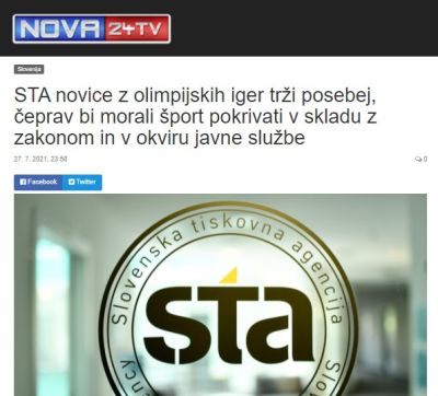 Naslov članka na spletnem portalu Nova24TV